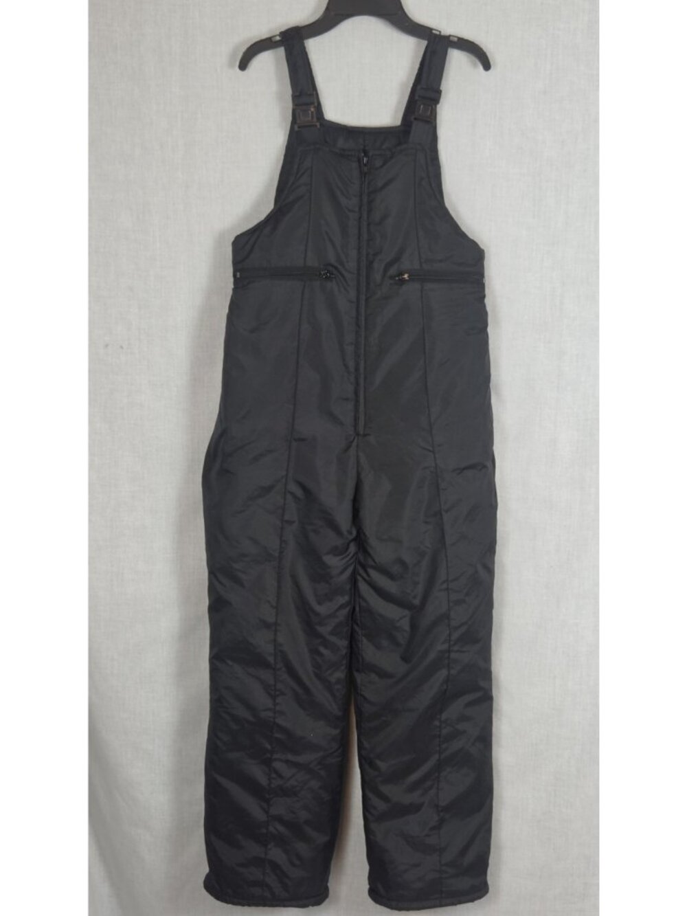 VTG 90s Snow Ski Bib Unisex Size M Winter Skiing Windbreaker Black Warm